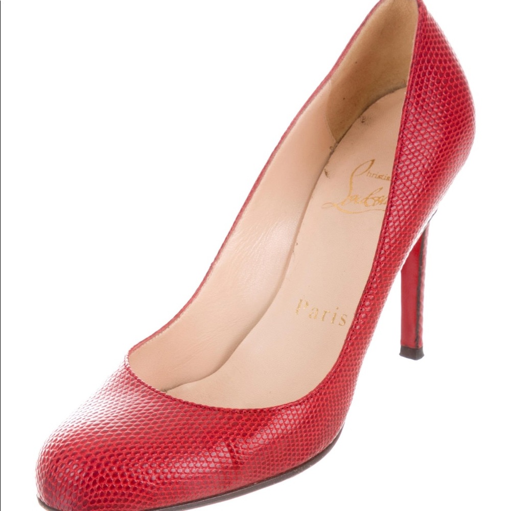 Red lizard Christian Louboutin shoes